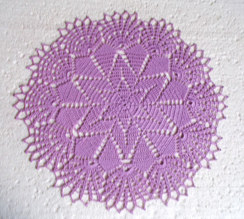 Häkeldecke lila rund 100 - häkeldecke,