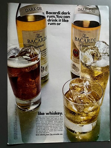 Bacardi dark rum like - like, whiskey