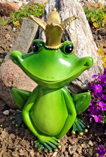 XL Froschkönig 29cm groß Frosch Unke Kröte, Deko Figur