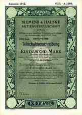 SIEMENS & HALSKE 1912 Berlin Nürnberg Erlangen Ludwig Sütterlin RARE Blankette #