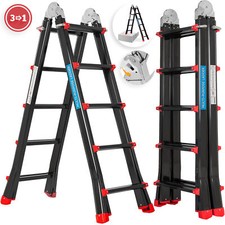 Masko®  Teleskopleiter Multifunktionsleiter Aluleiter Klappleiter Anlegeleiter 