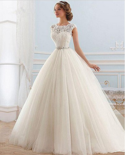 Linie spitze brautkleid - a-linie,