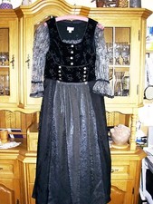 Abenddirndl lang schwarz Top Gr. 40/42