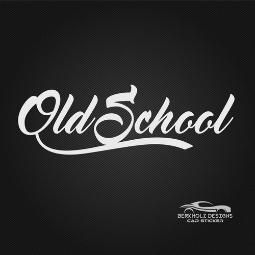 Old school auto - school, aufkleber
