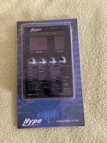 Hype program card auto - rc,