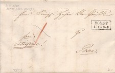 852872) Preußen Blg. mit Ra2 Stpl. Bomst (Posen) mit Inhalt von 1850