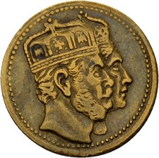 Nürnberg Jeton Preussen Wilhelm  17 mm / 1,6 g  Original Münze #IPL466