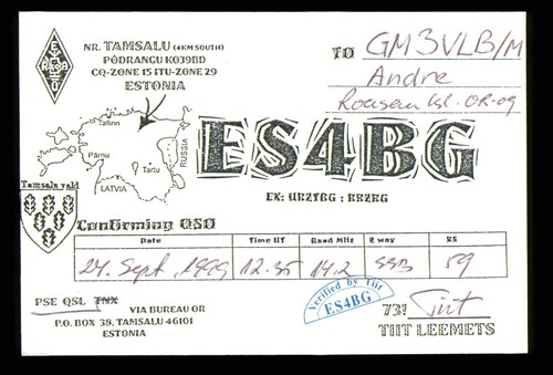 Qsl karte radio estland - x,