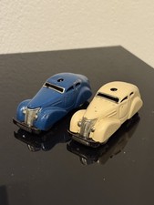 2x Schuco Fernlenk-Auto Patent 3000 Vorkrieg Germany Blechauto Uhrwerk US-Zone