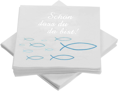 Servietten fisch blau - servietten,