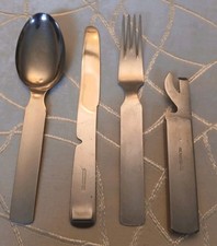 DDR NVA  Essbesteck Feldbesteck 4 teilig - ABS rostfrei - Armee Besteck