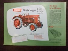 Original Fahr D130 H Schlepper Prospekt - Traktor Verkaufsprospekt von 1953