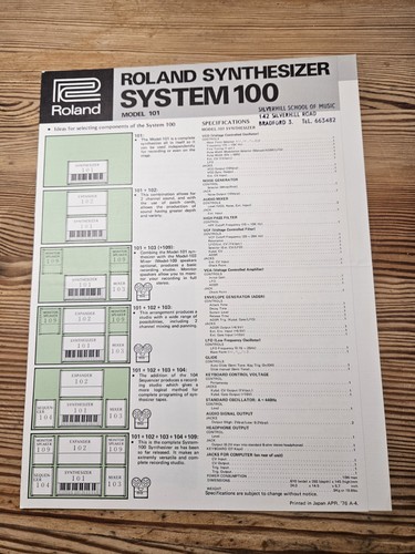 Rare vintage roland system 100 - system,