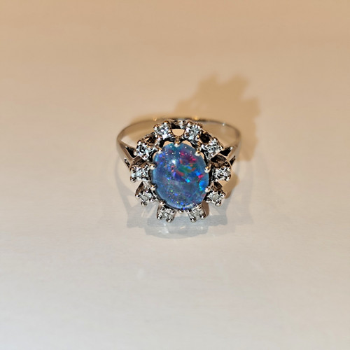 Opalring mit diamanten 61 - mit, gr