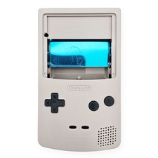 Hispeedido USB-C IPS Gehäuse Set für Game Boy Color Grau Shell GBC Grey
