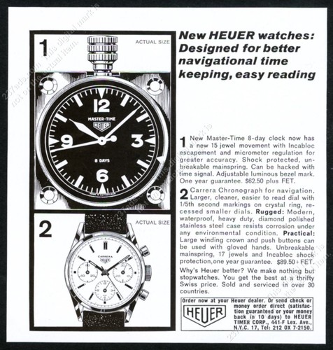 1963 heuer carrera watch - 1963,