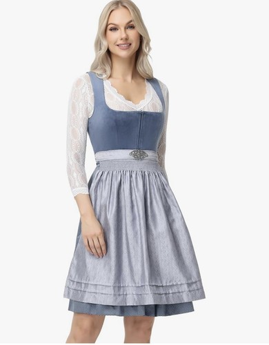 Damen midi dirndl 36 grau - dirndl, gr.