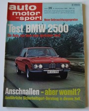 Auto Motor Sport 26/1968 BMW