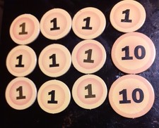 Make `N` Break Spiel Ersatzteile 10 Marker Wert 1 und 2 Marker Wert 10