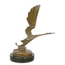 Bronze Figur Tier Storch im Flug Automaskottchen bj66