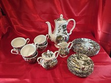 Altes 21 Teiliges The Hunter by Myott England Tee/Kaffee Service Jagd Motiv(1964