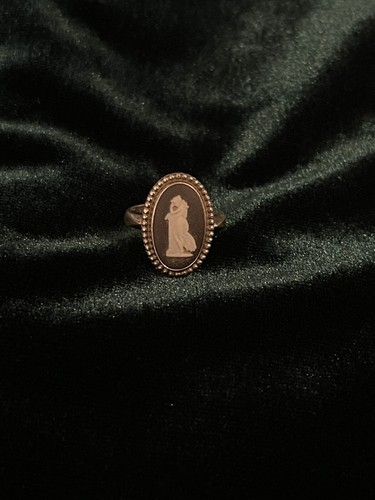 Wedgwood silber ring - silber, schwarz