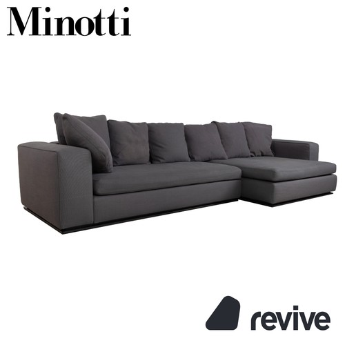 Minotti stoff ecksofa grau - stoff,