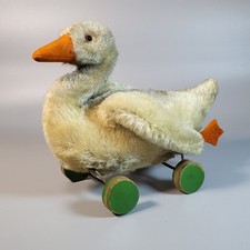 Steiff: 1949-58 * große Gans auf Exzenterrädern * unbespielt *