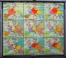 Vintage Karte Tausend Jahre Abendgeschichte Wandtafel