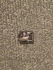 Neu Rotgold Ring CZ Silber italienischer Charm passt 9 mm klassischem Nomination Armband