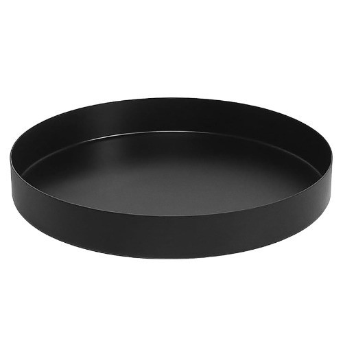 Schwarzes rundes tablett - rundes,