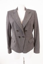 HUGO BOSS ORANGE Damen Blazer Doppelreihig Gr. DE 42 Modell Oleksana Wolle Grau