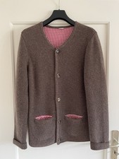 TRACHTENJANKER***STRICKJANKER***GR. 50***BRAUN*** ROT / WEIßE VERZIERUNG***TOPP