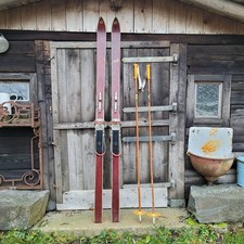 Original alte Ski Schi Holzski