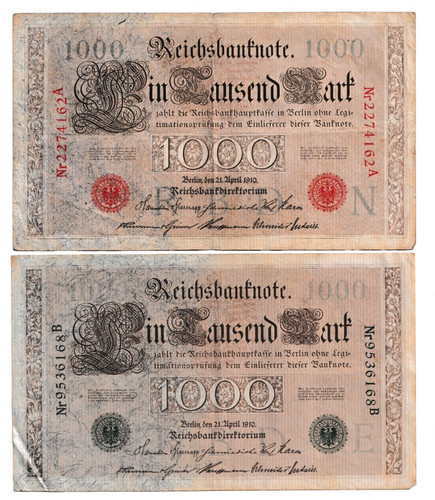 Reichsbanknoten 1000 mark - reichsbanknoten,