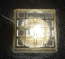 Rare Deckenleuchte Lampe Amber Glass Square Quadratisch Tynell Ära 60s 70s Top !