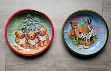 2 Motiv Adventsteller gebraucht Durchmesser ca. 26 cm Alu Leichte Kratzer 