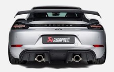 Original Akrapovic Auspuff Endrohr Set Titan Porsche 718 Cayman GTS GT 4