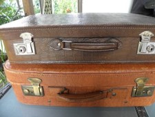 2 alte Leder Koffer  echt
