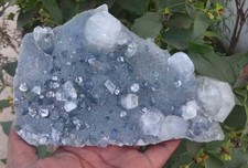 Blau Chalcedony Auf Apophyllit