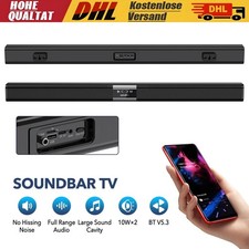 Bluetooth 5.3 Soundbar für TV Heimkino 3D Surround Subwoofer Lautsprecher DE
