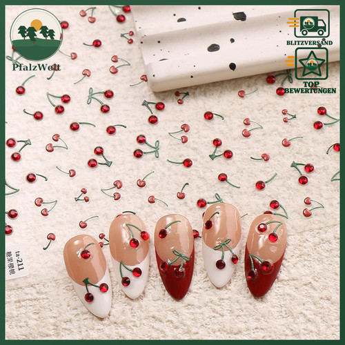Nagelsticker kirsche - kirsche, 3d