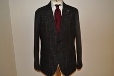 NEUw.  HACKETT   London  Flanell  Sakko  Gr. 56  mit Patches   grau   Herren