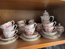 Kaffeeservice von Lindner Marie-Luise alte Ranke rot