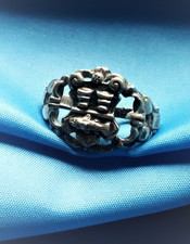 Tuch- Halter Silber 800 Meister- Punze AE Jugendstil Art Nouveau antik Vintage