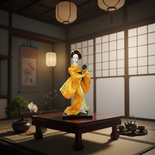 Japanische geisha puppe and - geisha,