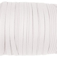 Eloja® Korsett Schnur hochwertig stabil Baumwolle Schnüre 10 mm Breit Weiß