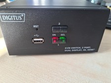 DIGITUS KVM-Switch, 2-Port, Dual-Display, 4K, HDMI