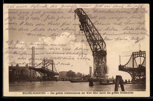 Ansichtskarte wilhelmshaven - ansichtskarte,