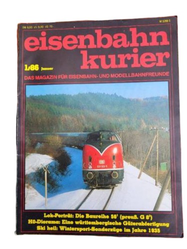Eisenbahn kurier magazin - kurier, 1/86